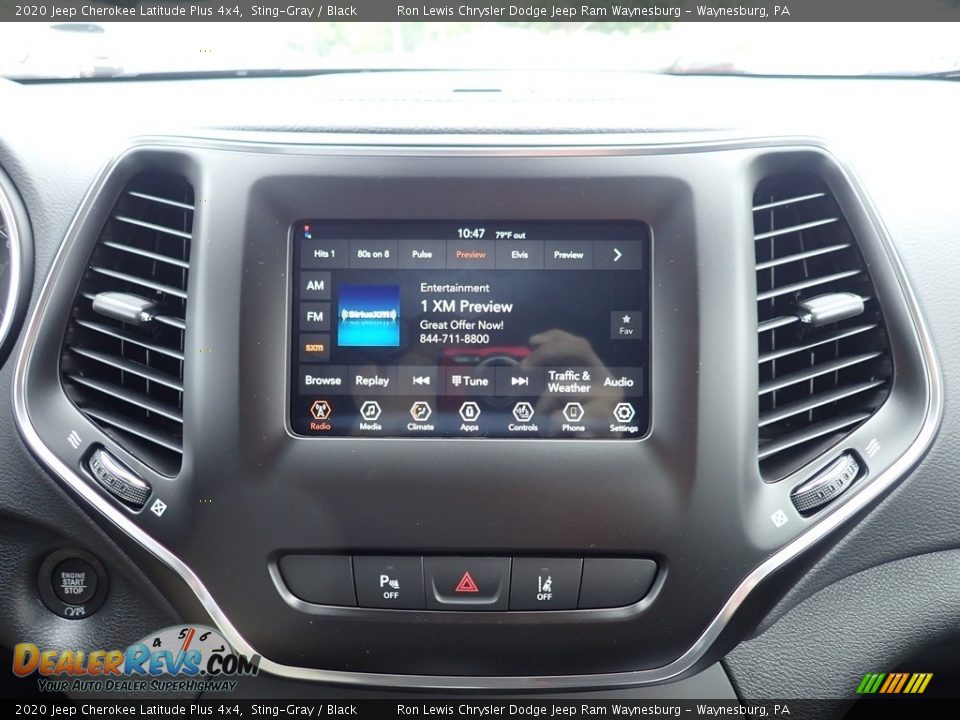 2020 Jeep Cherokee Latitude Plus 4x4 Sting-Gray / Black Photo #13