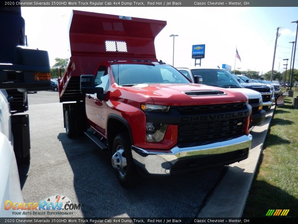 2020 Chevrolet Silverado 3500HD Work Truck Regular Cab 4x4 Dump Truck Red Hot / Jet Black Photo #3
