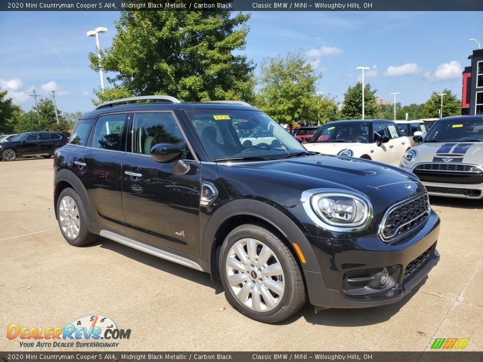 2020 Mini Countryman Cooper S All4 Midnight Black Metallic / Carbon Black Photo #1