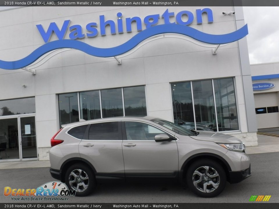 2018 Honda CR-V EX-L AWD Sandstorm Metallic / Ivory Photo #2