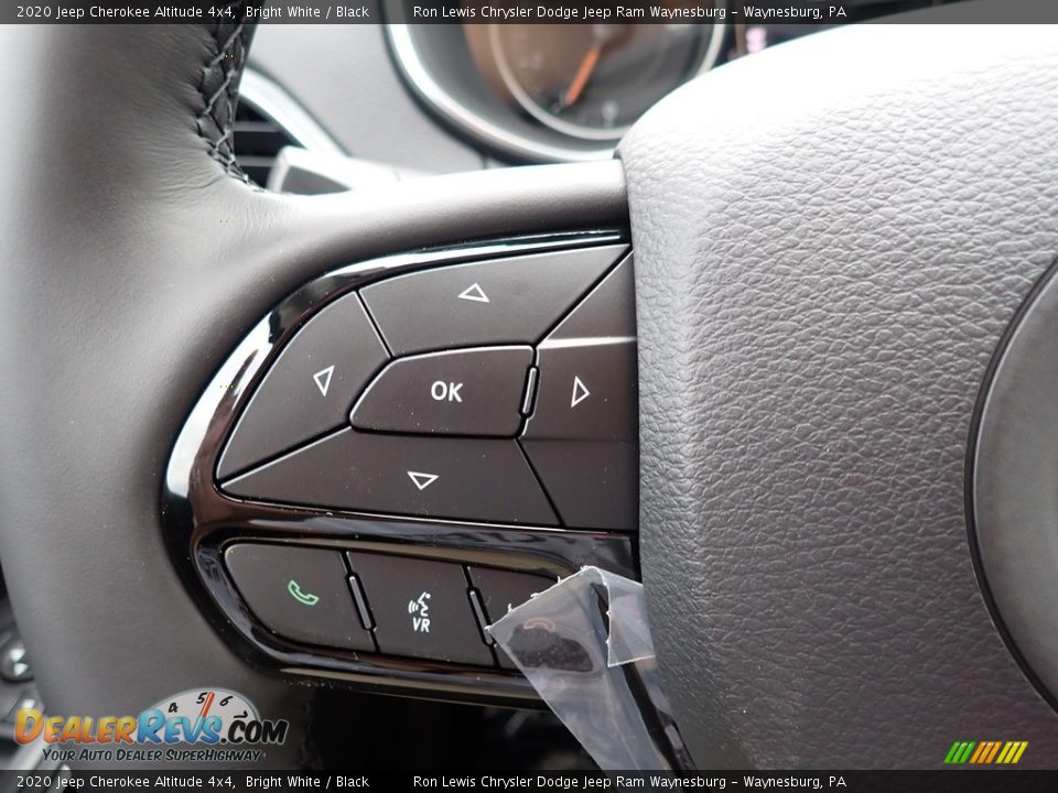 2020 Jeep Cherokee Altitude 4x4 Bright White / Black Photo #19