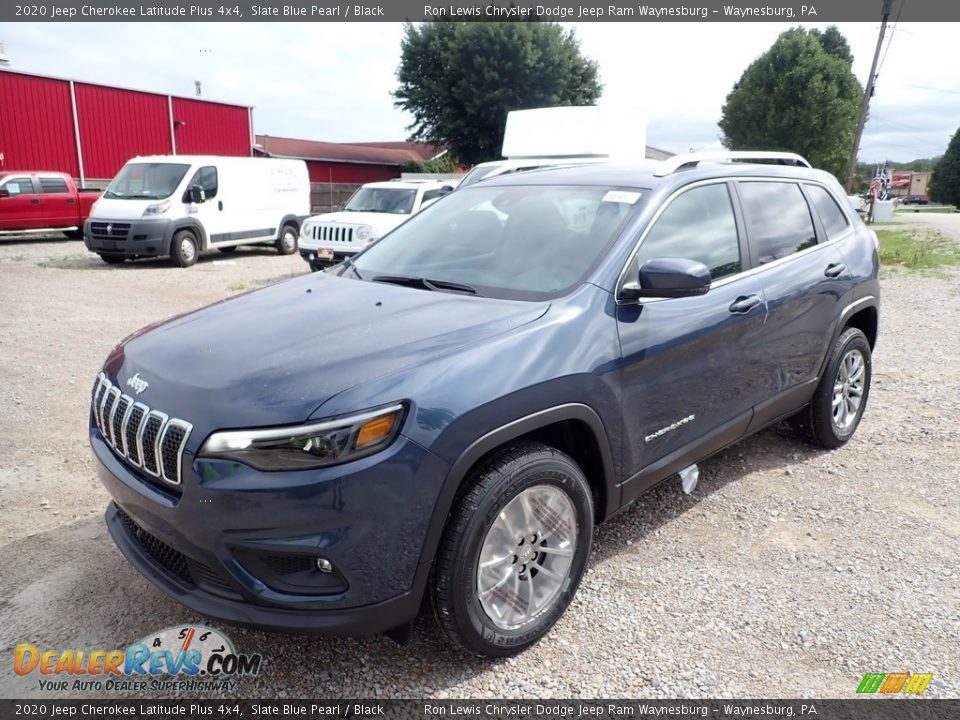 2020 Jeep Cherokee Latitude Plus 4x4 Slate Blue Pearl / Black Photo #1