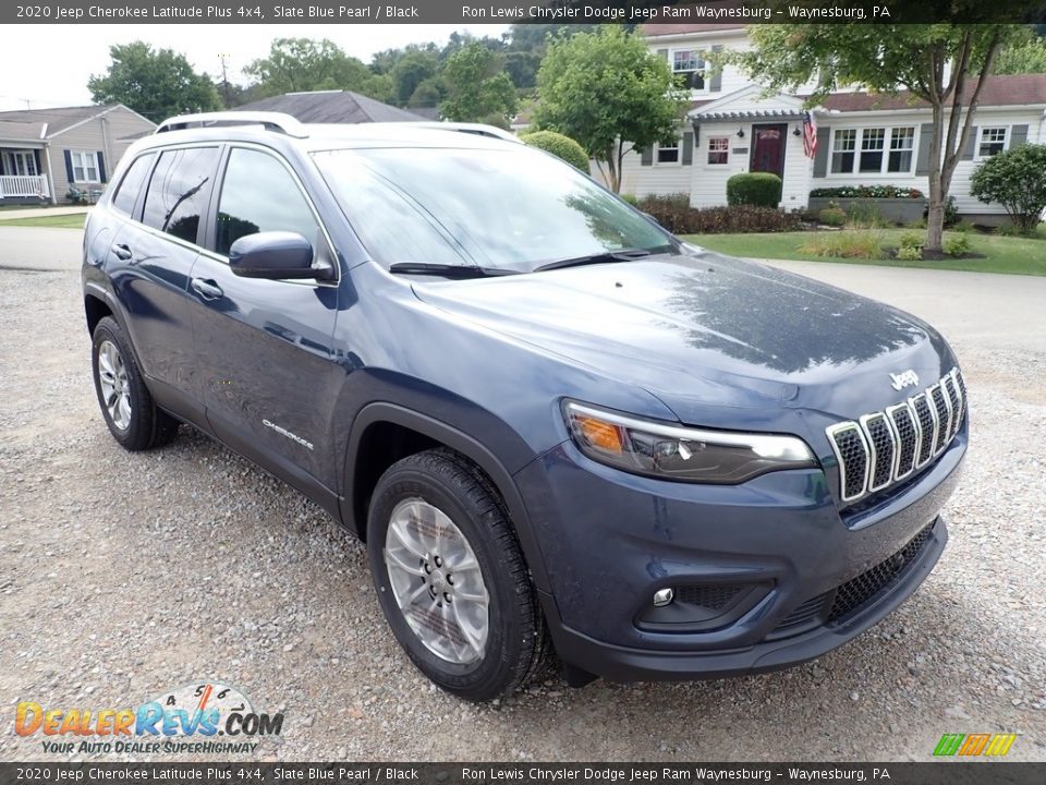 2020 Jeep Cherokee Latitude Plus 4x4 Slate Blue Pearl / Black Photo #7