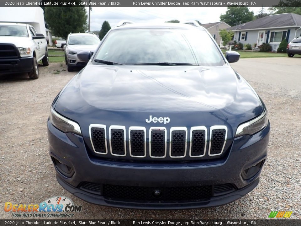 2020 Jeep Cherokee Latitude Plus 4x4 Slate Blue Pearl / Black Photo #8