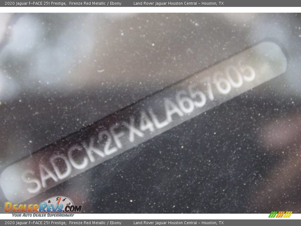 2020 Jaguar F-PACE 25t Prestige Firenze Red Metallic / Ebony Photo #32