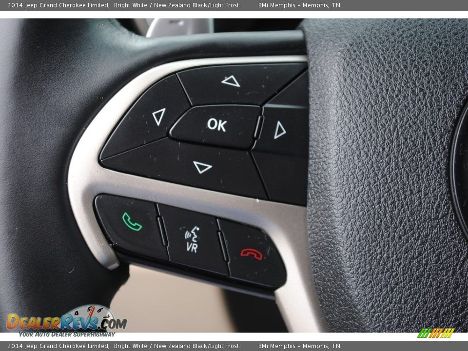 2014 Jeep Grand Cherokee Limited Bright White / New Zealand Black/Light Frost Photo #13