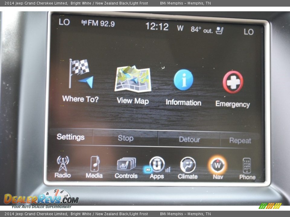 2014 Jeep Grand Cherokee Limited Bright White / New Zealand Black/Light Frost Photo #16