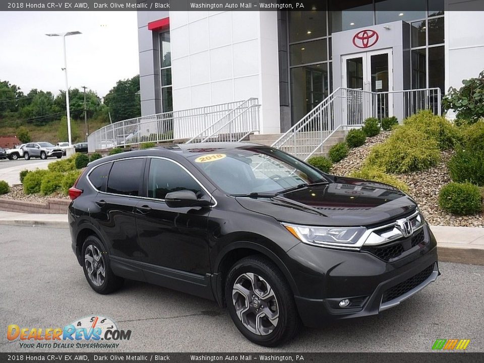 2018 Honda CR-V EX AWD Dark Olive Metallic / Black Photo #1