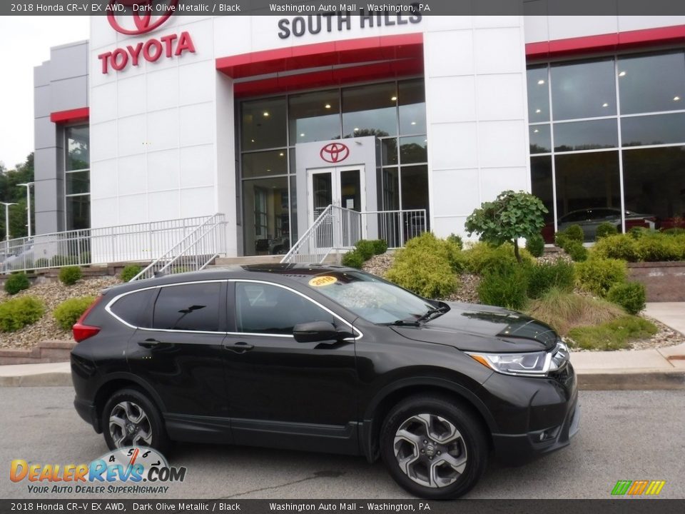 2018 Honda CR-V EX AWD Dark Olive Metallic / Black Photo #2