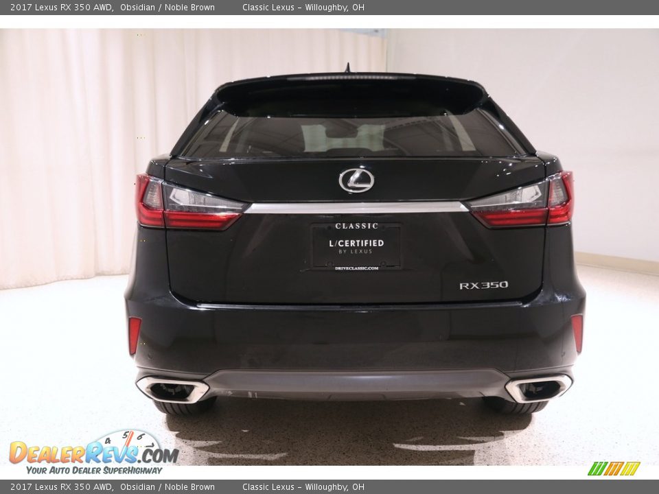 2017 Lexus RX 350 AWD Obsidian / Noble Brown Photo #19