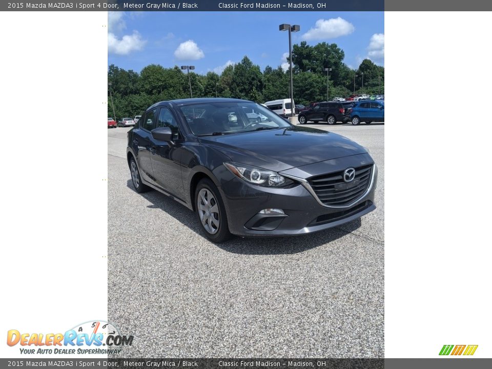 2015 Mazda MAZDA3 i Sport 4 Door Meteor Gray Mica / Black Photo #3