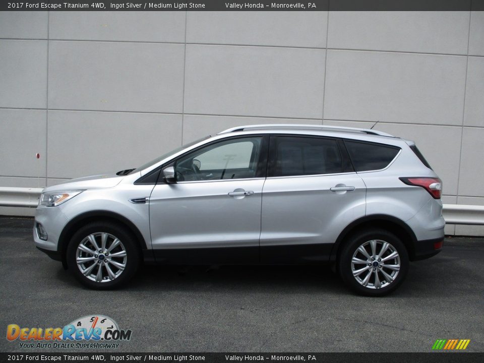 2017 Ford Escape Titanium 4WD Ingot Silver / Medium Light Stone Photo #2