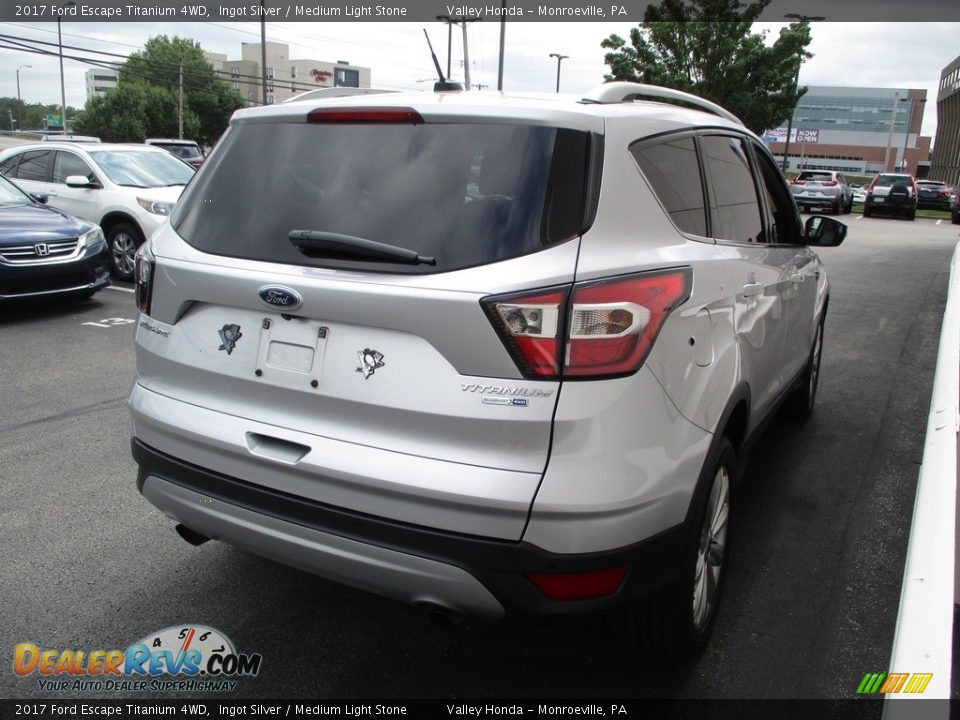 2017 Ford Escape Titanium 4WD Ingot Silver / Medium Light Stone Photo #5
