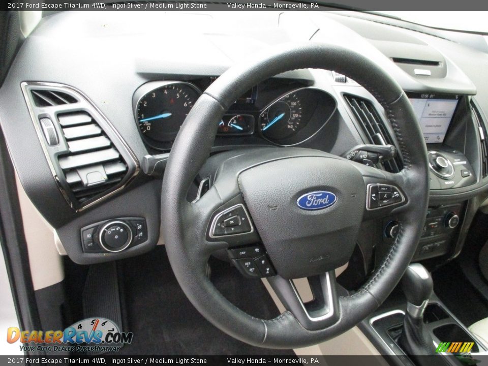 2017 Ford Escape Titanium 4WD Ingot Silver / Medium Light Stone Photo #14