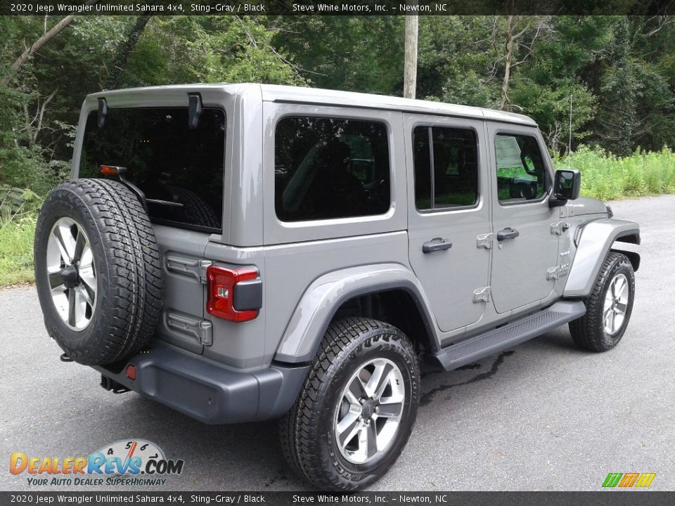 2020 Jeep Wrangler Unlimited Sahara 4x4 Sting-Gray / Black Photo #6