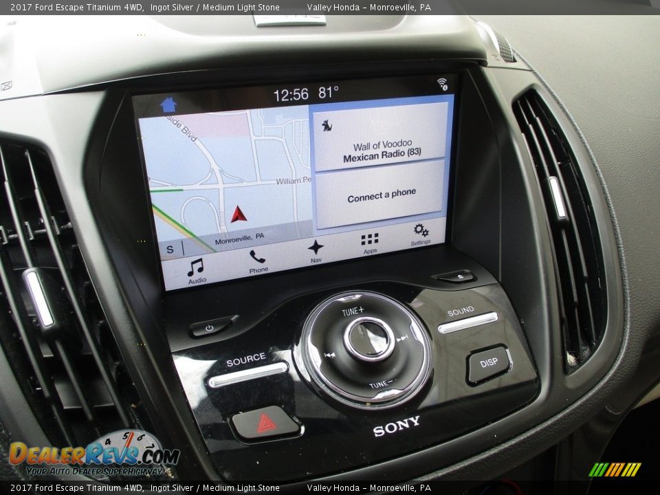 2017 Ford Escape Titanium 4WD Ingot Silver / Medium Light Stone Photo #15