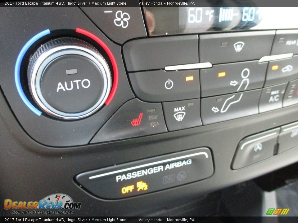 2017 Ford Escape Titanium 4WD Ingot Silver / Medium Light Stone Photo #18