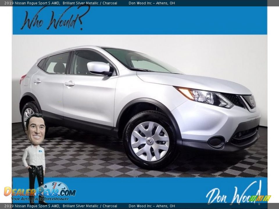 2019 Nissan Rogue Sport S AWD Brilliant Silver Metallic / Charcoal Photo #1