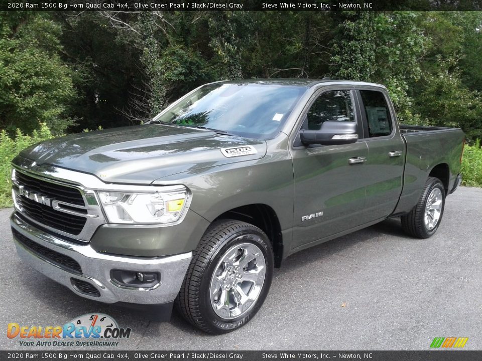 2020 Ram 1500 Big Horn Quad Cab 4x4 Olive Green Pearl / Black/Diesel Gray Photo #2