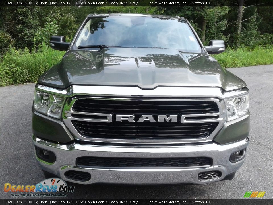 2020 Ram 1500 Big Horn Quad Cab 4x4 Olive Green Pearl / Black/Diesel Gray Photo #3