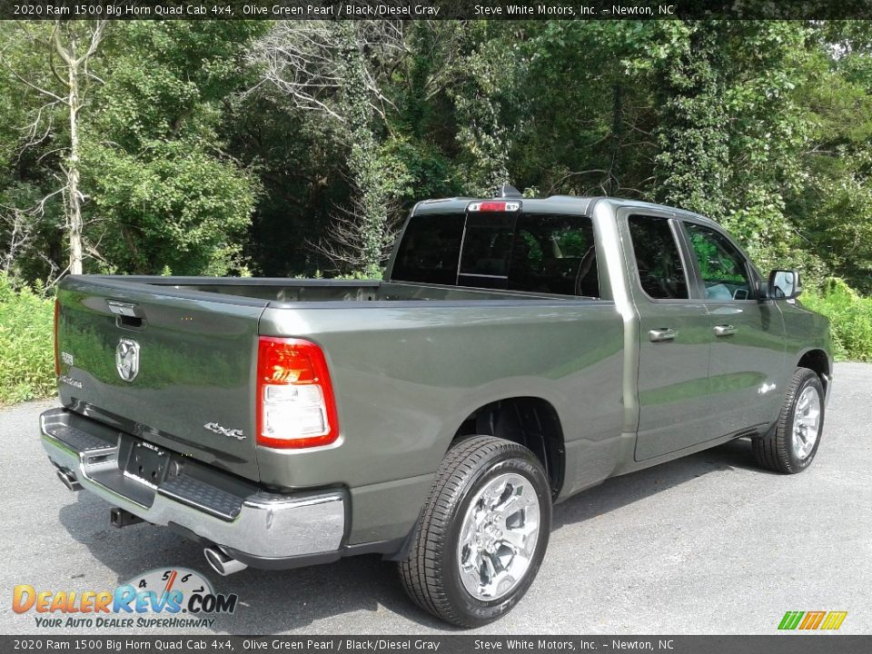 2020 Ram 1500 Big Horn Quad Cab 4x4 Olive Green Pearl / Black/Diesel Gray Photo #6