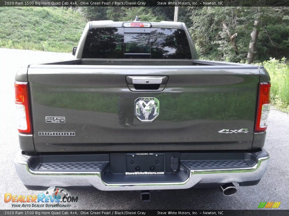 2020 Ram 1500 Big Horn Quad Cab 4x4 Olive Green Pearl / Black/Diesel Gray Photo #7