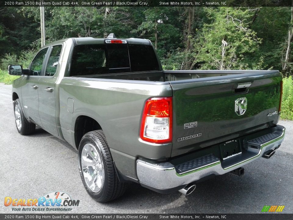 2020 Ram 1500 Big Horn Quad Cab 4x4 Olive Green Pearl / Black/Diesel Gray Photo #9