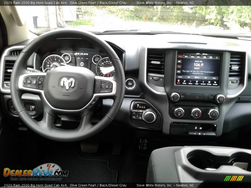 2020 Ram 1500 Big Horn Quad Cab 4x4 Olive Green Pearl / Black/Diesel Gray Photo #16