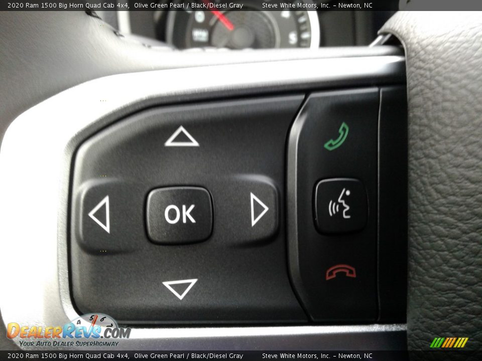 2020 Ram 1500 Big Horn Quad Cab 4x4 Olive Green Pearl / Black/Diesel Gray Photo #19