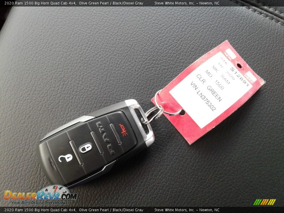 2020 Ram 1500 Big Horn Quad Cab 4x4 Olive Green Pearl / Black/Diesel Gray Photo #29