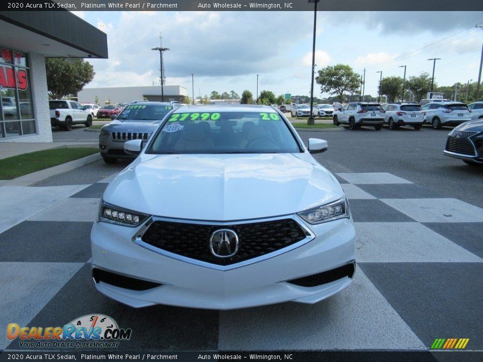 2020 Acura TLX Sedan Platinum White Pearl / Parchment Photo #2