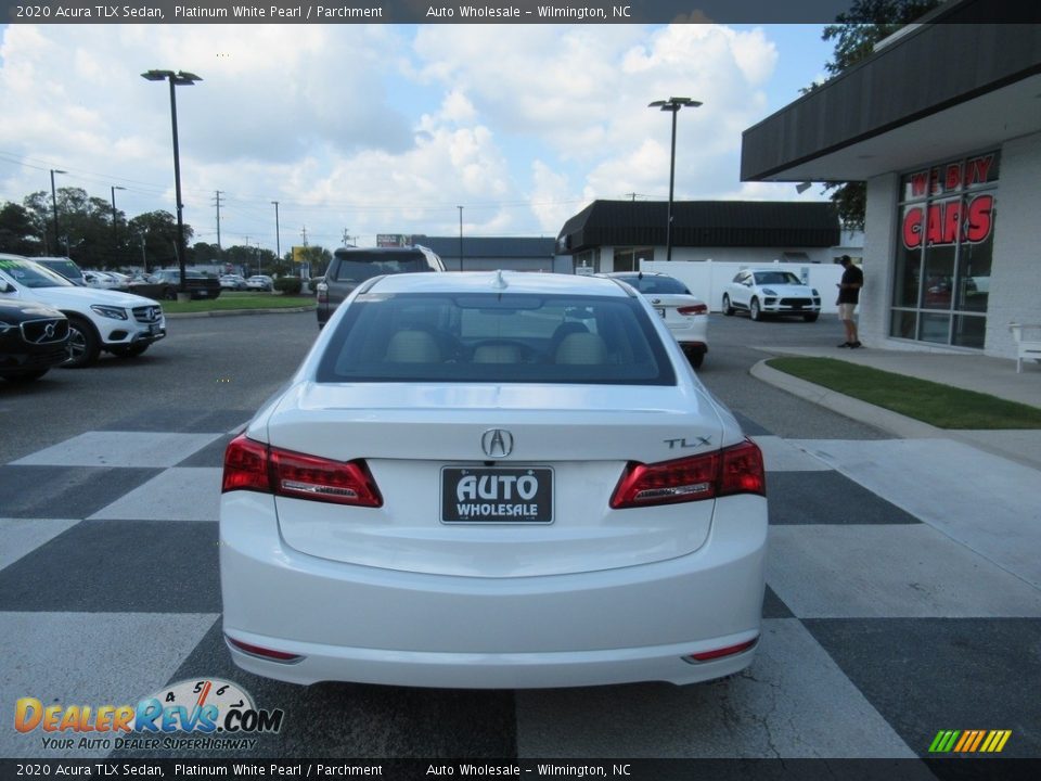 2020 Acura TLX Sedan Platinum White Pearl / Parchment Photo #4