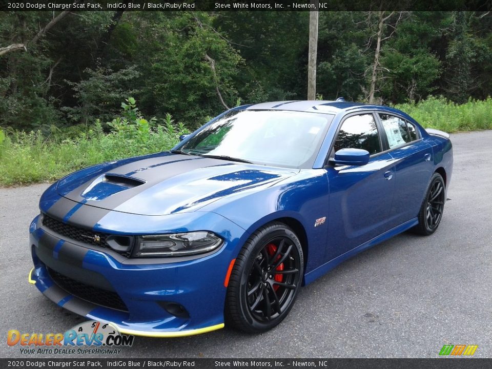2020 Dodge Charger Scat Pack IndiGo Blue / Black/Ruby Red Photo #2