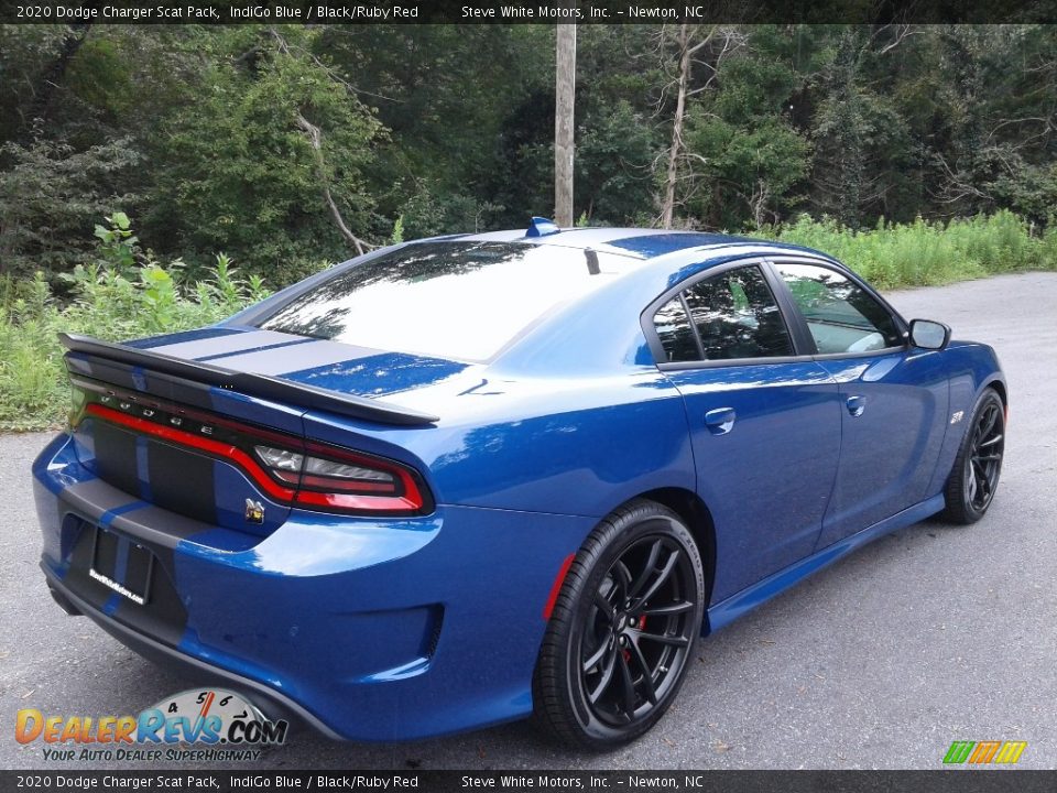 2020 Dodge Charger Scat Pack IndiGo Blue / Black/Ruby Red Photo #6