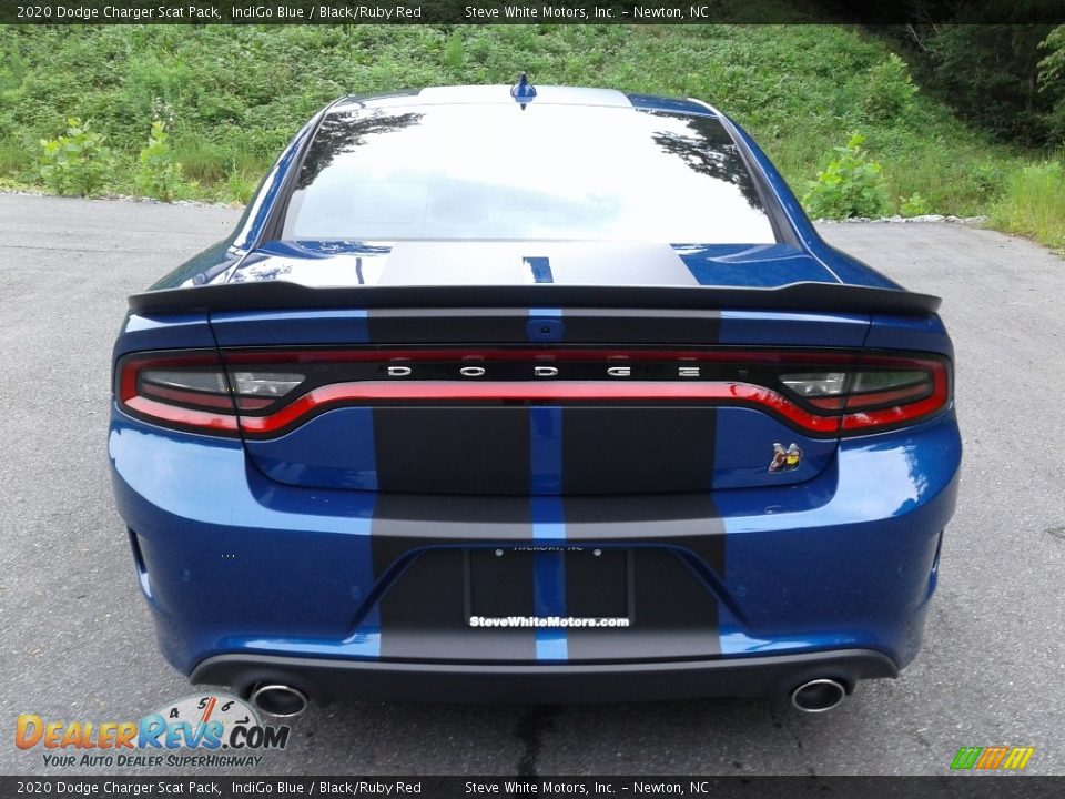 2020 Dodge Charger Scat Pack IndiGo Blue / Black/Ruby Red Photo #7