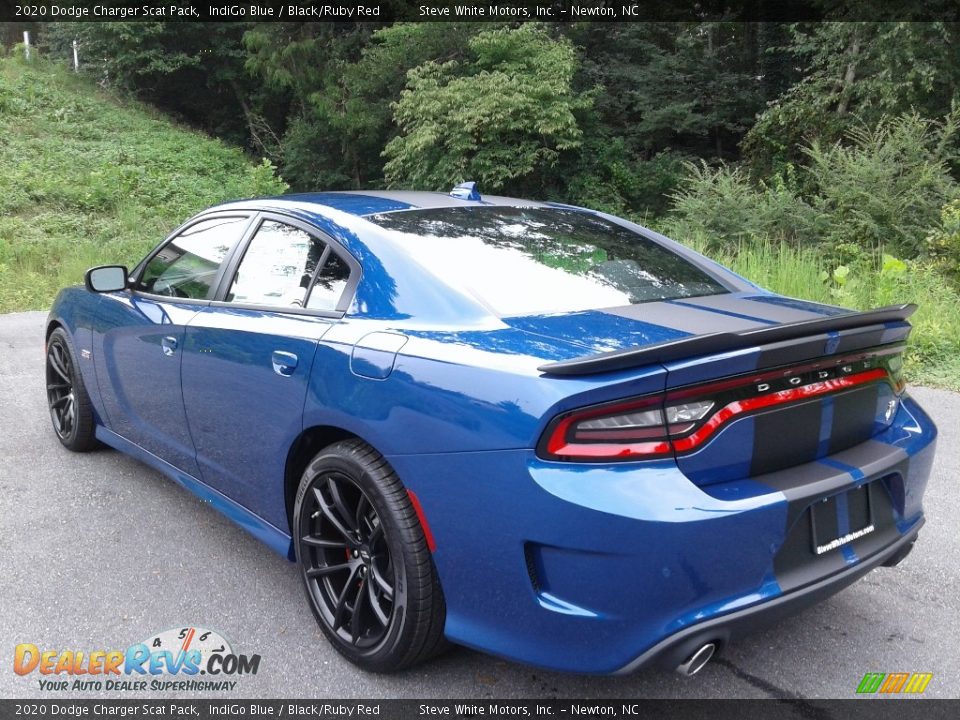 2020 Dodge Charger Scat Pack IndiGo Blue / Black/Ruby Red Photo #8