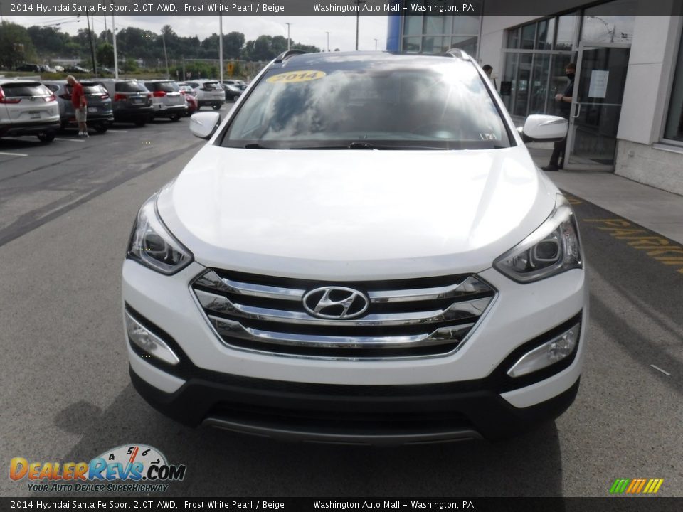 2014 Hyundai Santa Fe Sport 2.0T AWD Frost White Pearl / Beige Photo #5