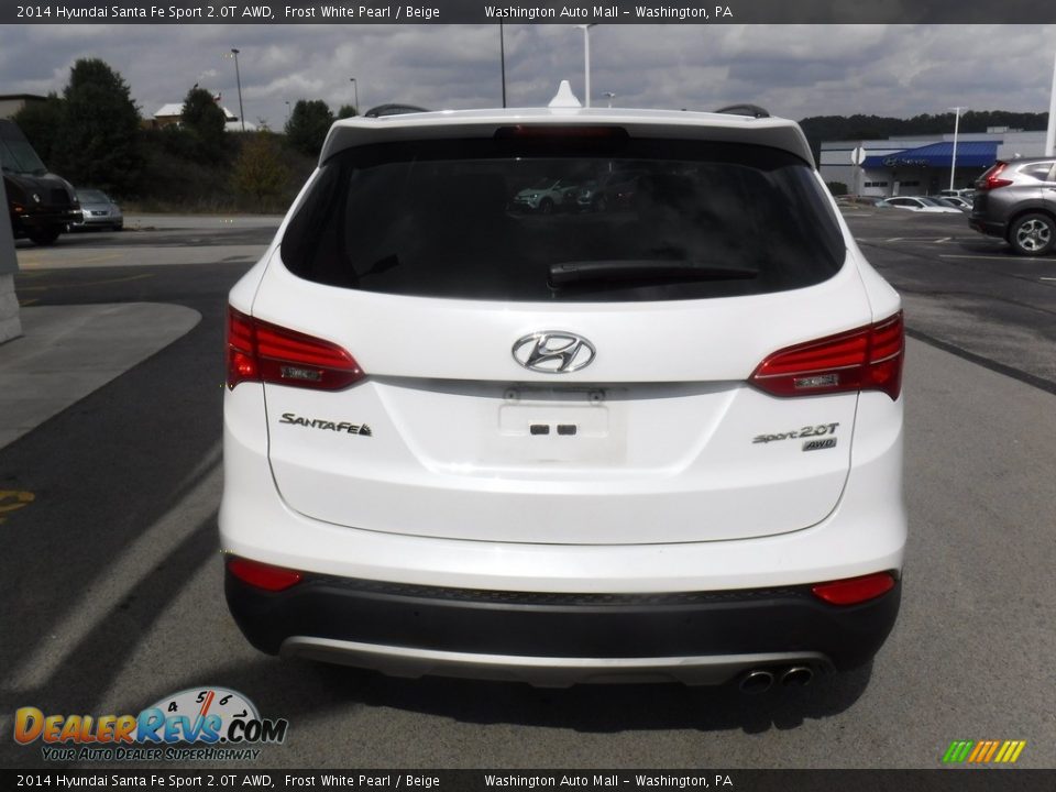 2014 Hyundai Santa Fe Sport 2.0T AWD Frost White Pearl / Beige Photo #8