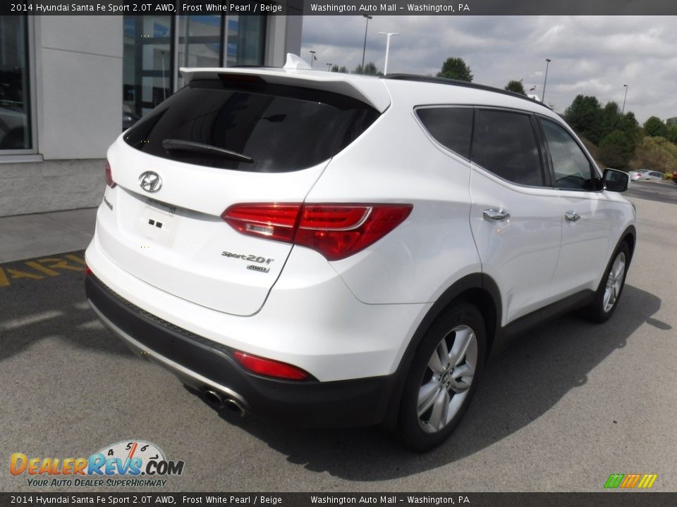 2014 Hyundai Santa Fe Sport 2.0T AWD Frost White Pearl / Beige Photo #9