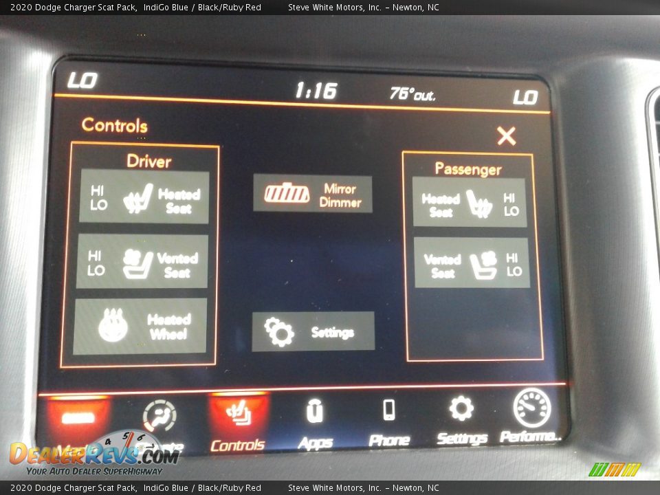 2020 Dodge Charger Scat Pack IndiGo Blue / Black/Ruby Red Photo #23