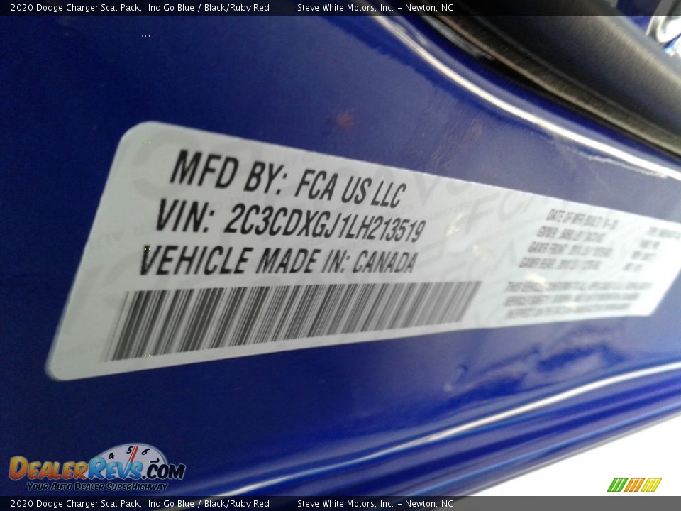 2020 Dodge Charger Scat Pack IndiGo Blue / Black/Ruby Red Photo #30