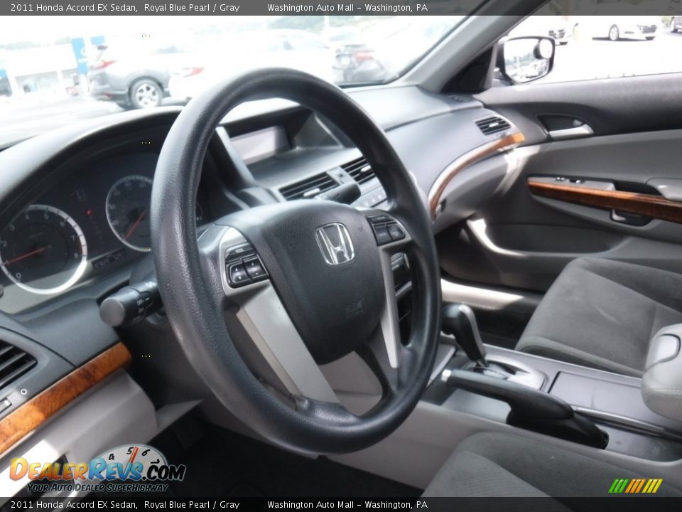 2011 Honda Accord EX Sedan Royal Blue Pearl / Gray Photo #12