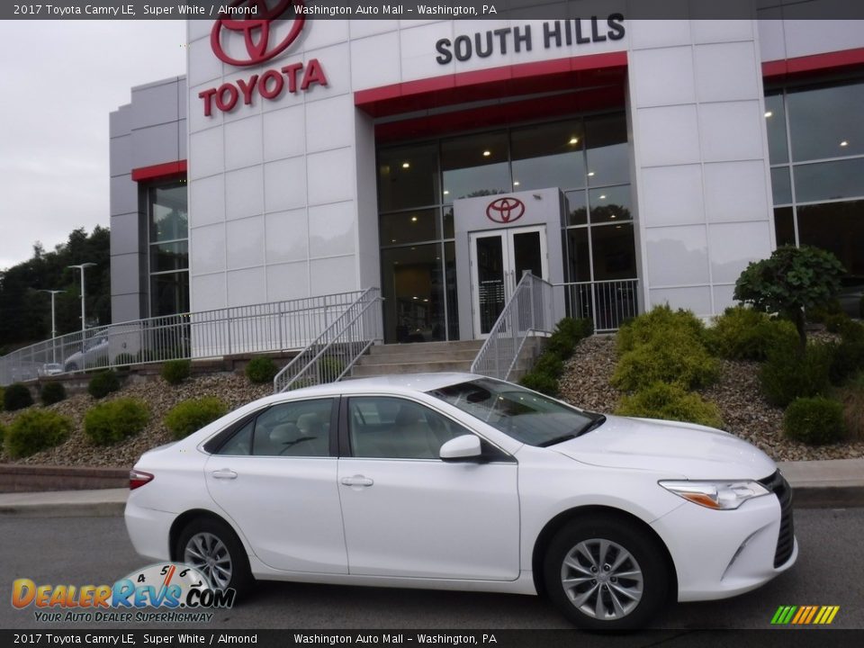 2017 Toyota Camry LE Super White / Almond Photo #2