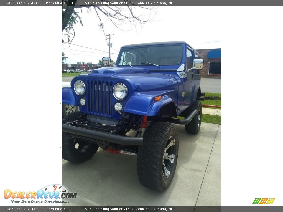 1985 Jeep CJ7 4x4 Custom Blue / Blue Photo #6