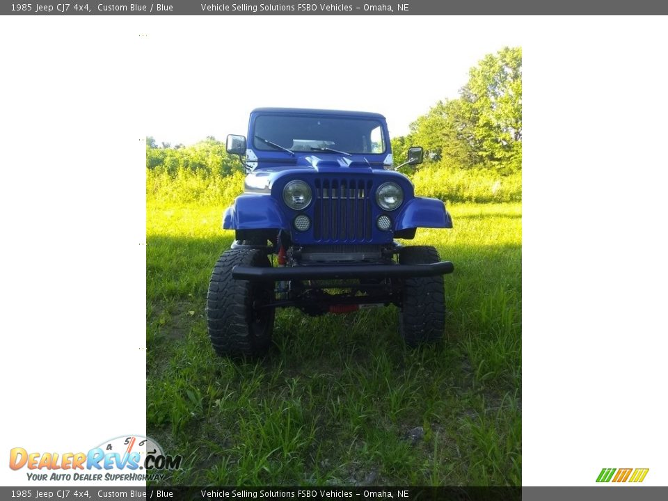 1985 Jeep CJ7 4x4 Custom Blue / Blue Photo #8