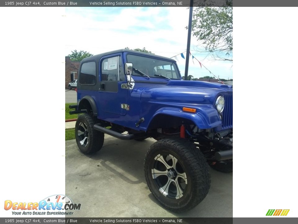 1985 Jeep CJ7 4x4 Custom Blue / Blue Photo #9