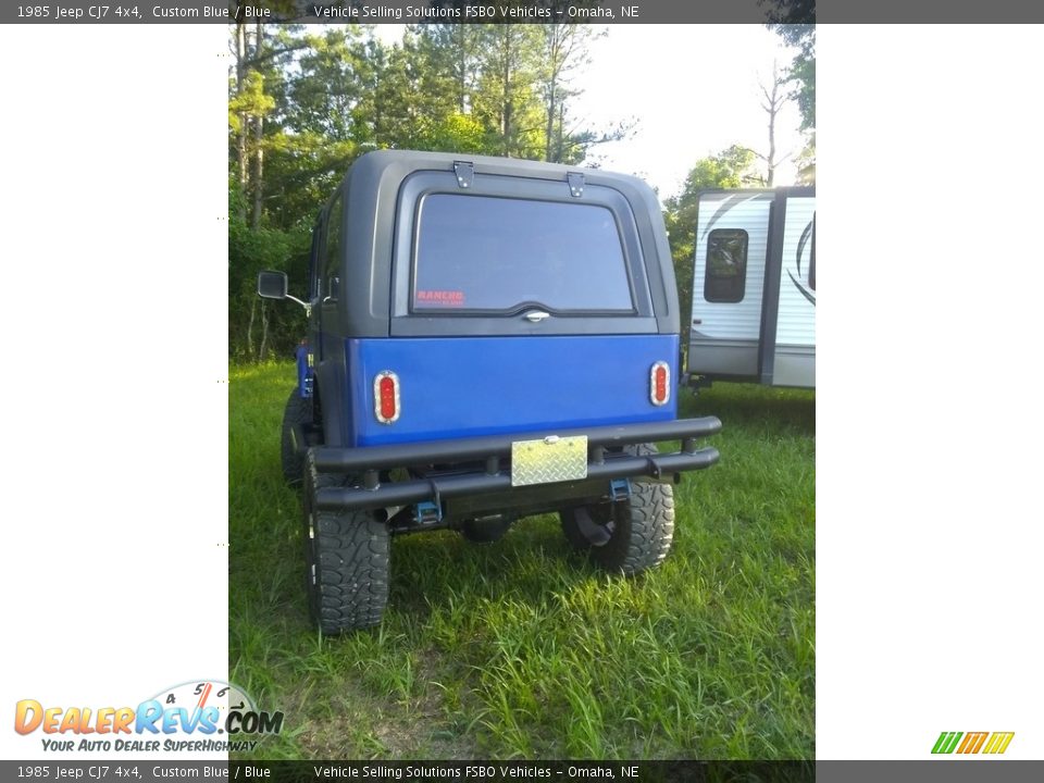 1985 Jeep CJ7 4x4 Custom Blue / Blue Photo #10