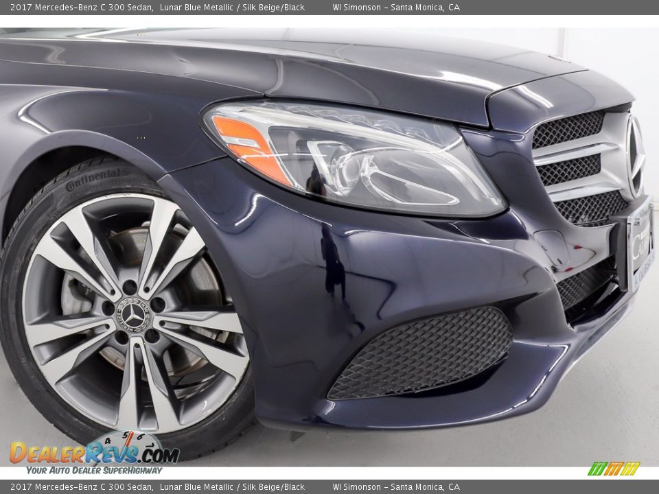 2017 Mercedes-Benz C 300 Sedan Lunar Blue Metallic / Silk Beige/Black Photo #2
