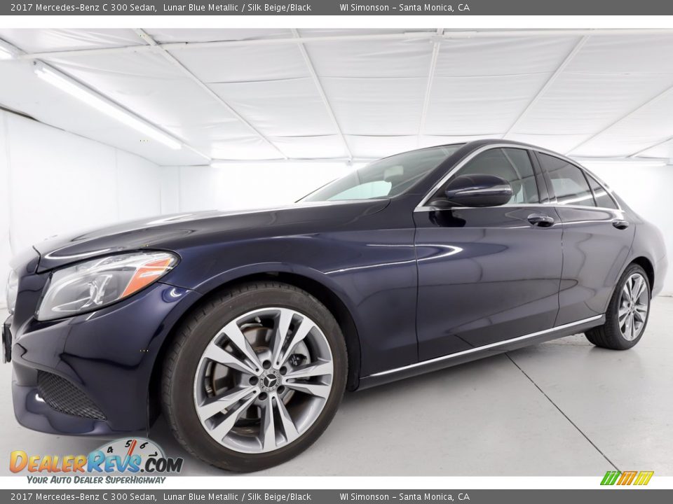 2017 Mercedes-Benz C 300 Sedan Lunar Blue Metallic / Silk Beige/Black Photo #13