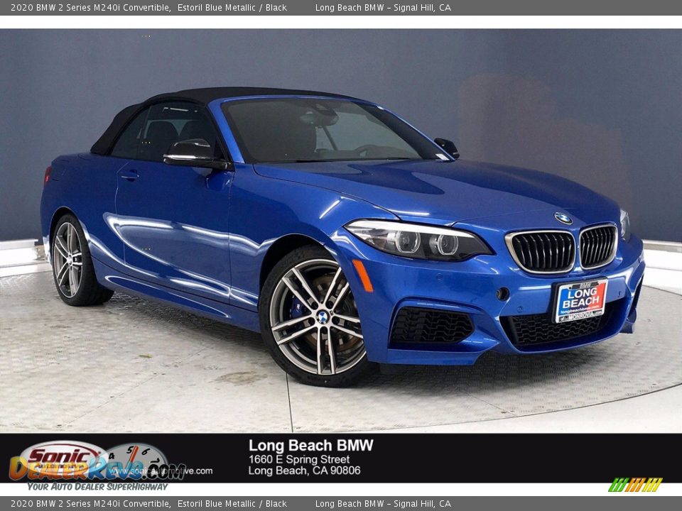 2020 BMW 2 Series M240i Convertible Estoril Blue Metallic / Black Photo #1